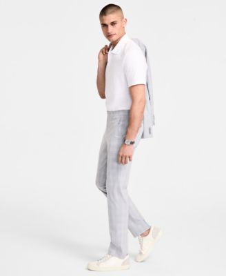 Men's Slim-Fit Plaid Suit Pants, Created for Macy's