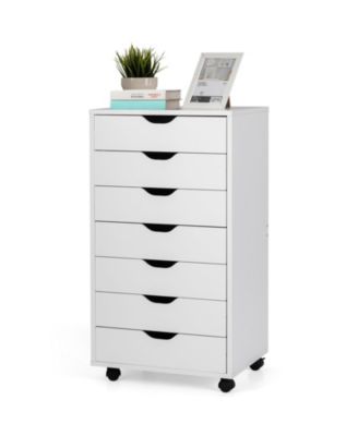 7-Drawer Chest Storage Dresser Floor Cabinet Organizer with Wheels