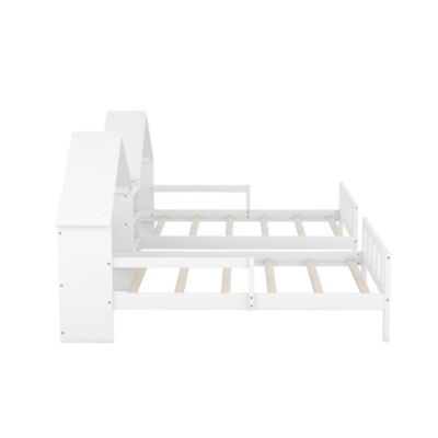 Streamdale White Twin Platform Bed with Headboard and Nightstand