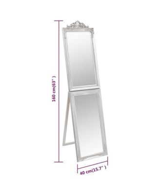 Free-Standing Mirror Silver 15.7"x63"