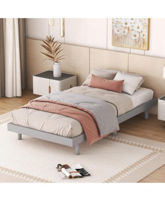 Modern Design Twin Size Floating Platform Bed Frame