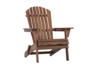 Streamdale Outdoor Folding Adirondack Chair Set - 2 Wood Lounge Chairs