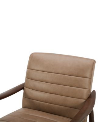 Elif Leather Accent Chair, Created for Macy's