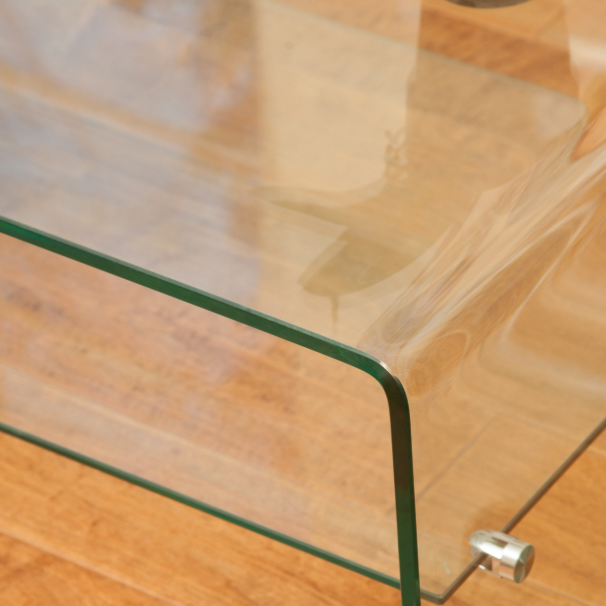 Streamdale Furniture Sleek Glass Coffee Table With Shelf
