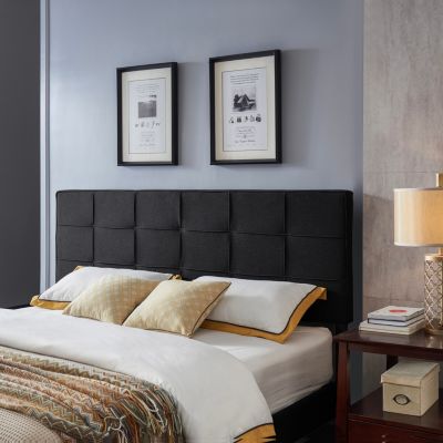 Streamdale Contemporary Tufted Waffle Stitch Adjustable Height Headboard