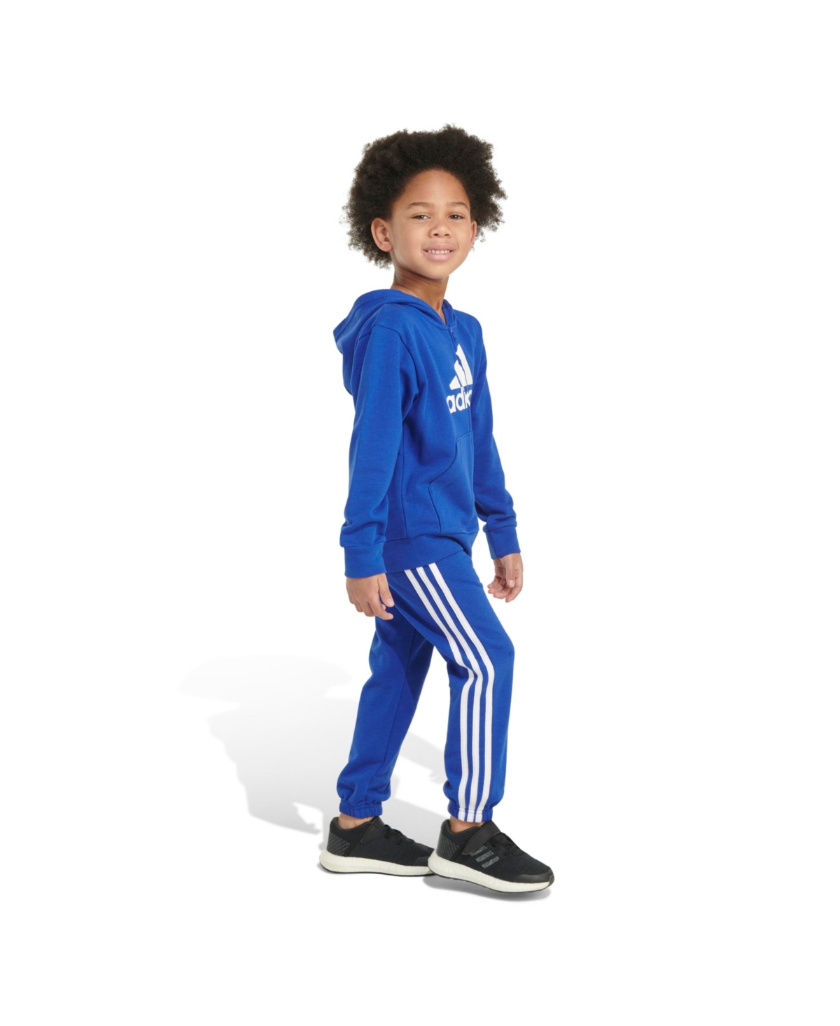 adidas Little & Toddler Boys Two-Piece Hooded Fleece Jacket Jogger Set