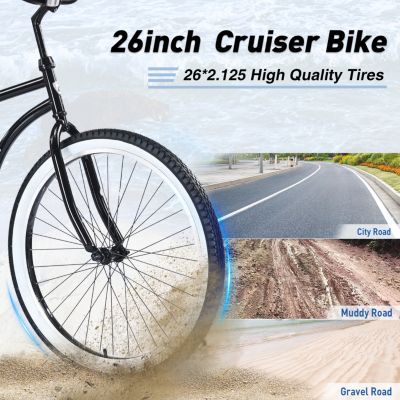Streamdale Men's Single-Speed Cruiser Bike Comfortable and Stylish