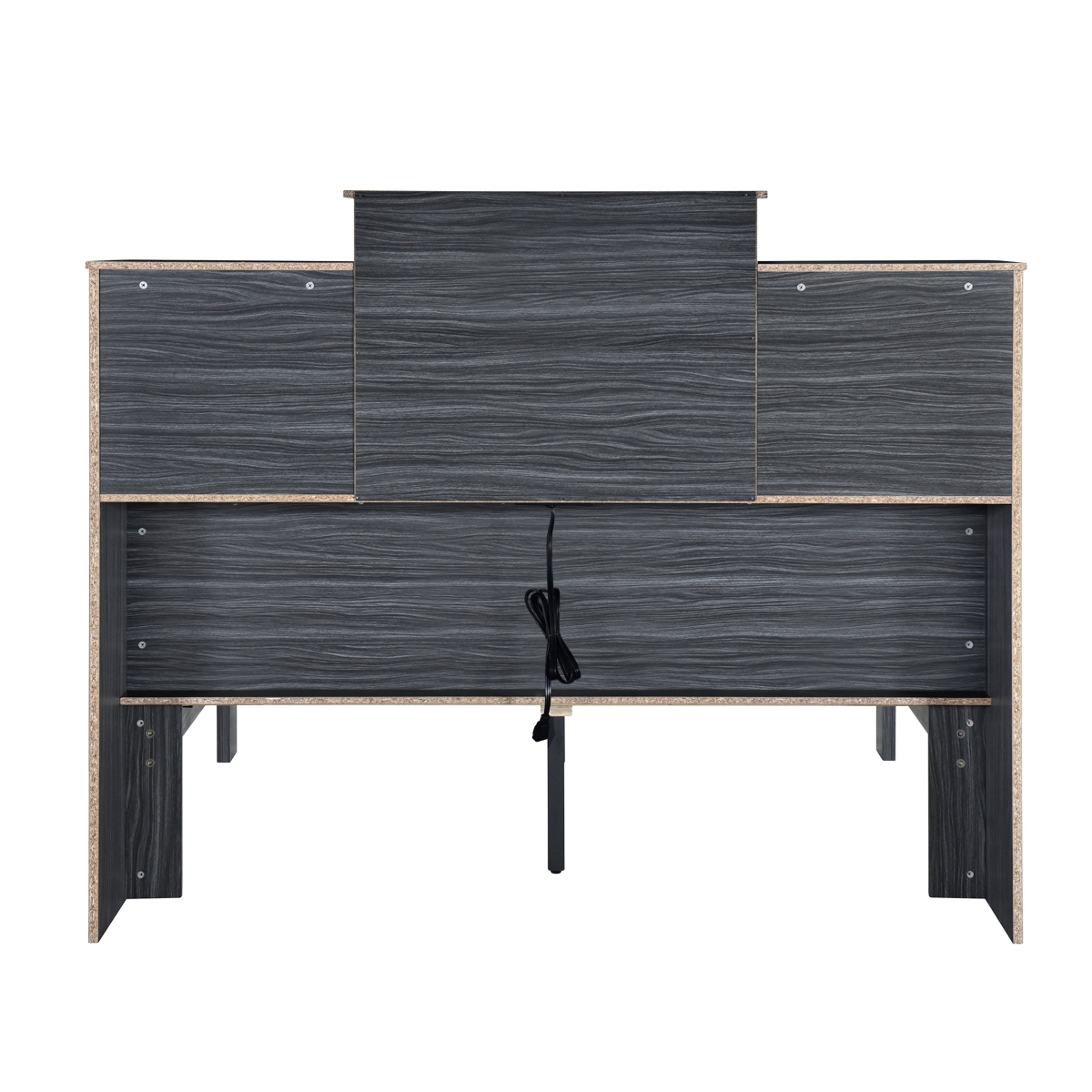 Streamdale Furniture Size Storage Platform Bed Frame With 4 Open Storage Shelves And Usb Charging Design