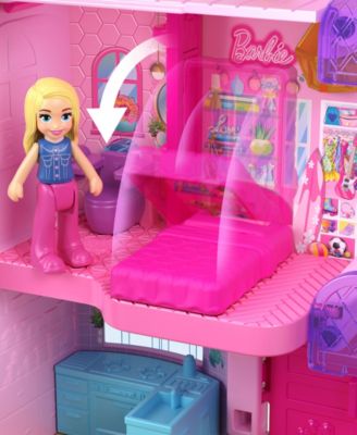 Barbie Dreamhouse Compact, Dollhouse Playset with 3 Micro Dolls