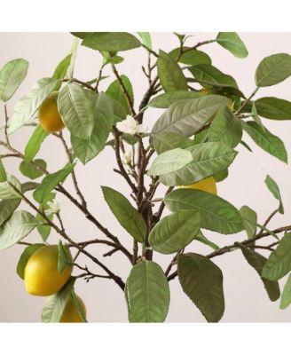 Faux Lemon Potted Tree