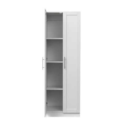 2-Door Kitchen and Wardrobe Cabinet with Partitions