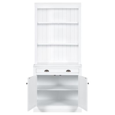 Tall Bookshelf With LED Lighting, Modern Bookcase