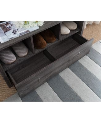 Streamdale Shoe Bench Distressed Grey