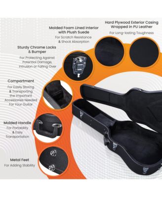 Electric Guitar Hard Case for Stratocaster Style Wooden Hard Shell Lockable