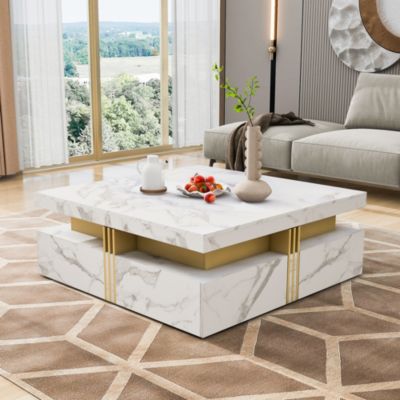 Modernsquare Storage Coffee Table With 4 Drawers