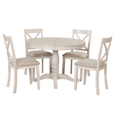 Modern Round Dining Set for 4