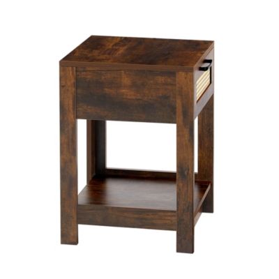  Rattan End Table with Drawer