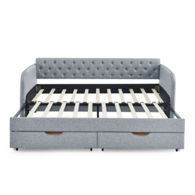 Streamdale Upholstered Daybed with Trundle and Storage_Drawers