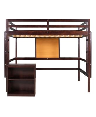 Twin Loft Bed with Desk & Storage