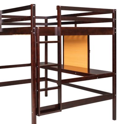 Twin Loft Bed with Desk & Storage