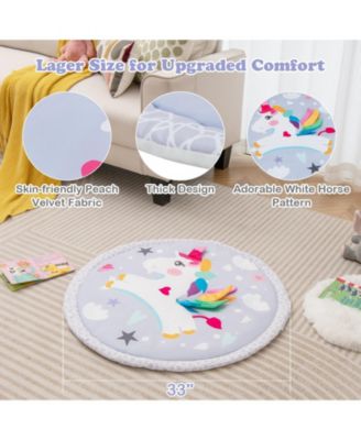 Baby Play Gym Mat 7-in-1 Tummy Time Activity Mat with 5 Detachable Toys