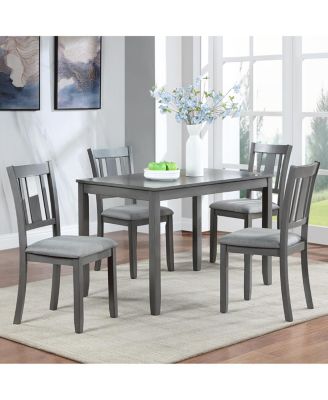 Gray Padded Dining Chairs for 4