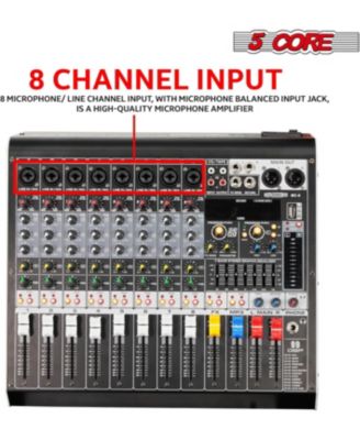 Audio Mixer 24 Channel DJ Sound Board w Bluetooth USB PC Recording PA Analog Mixing Interface