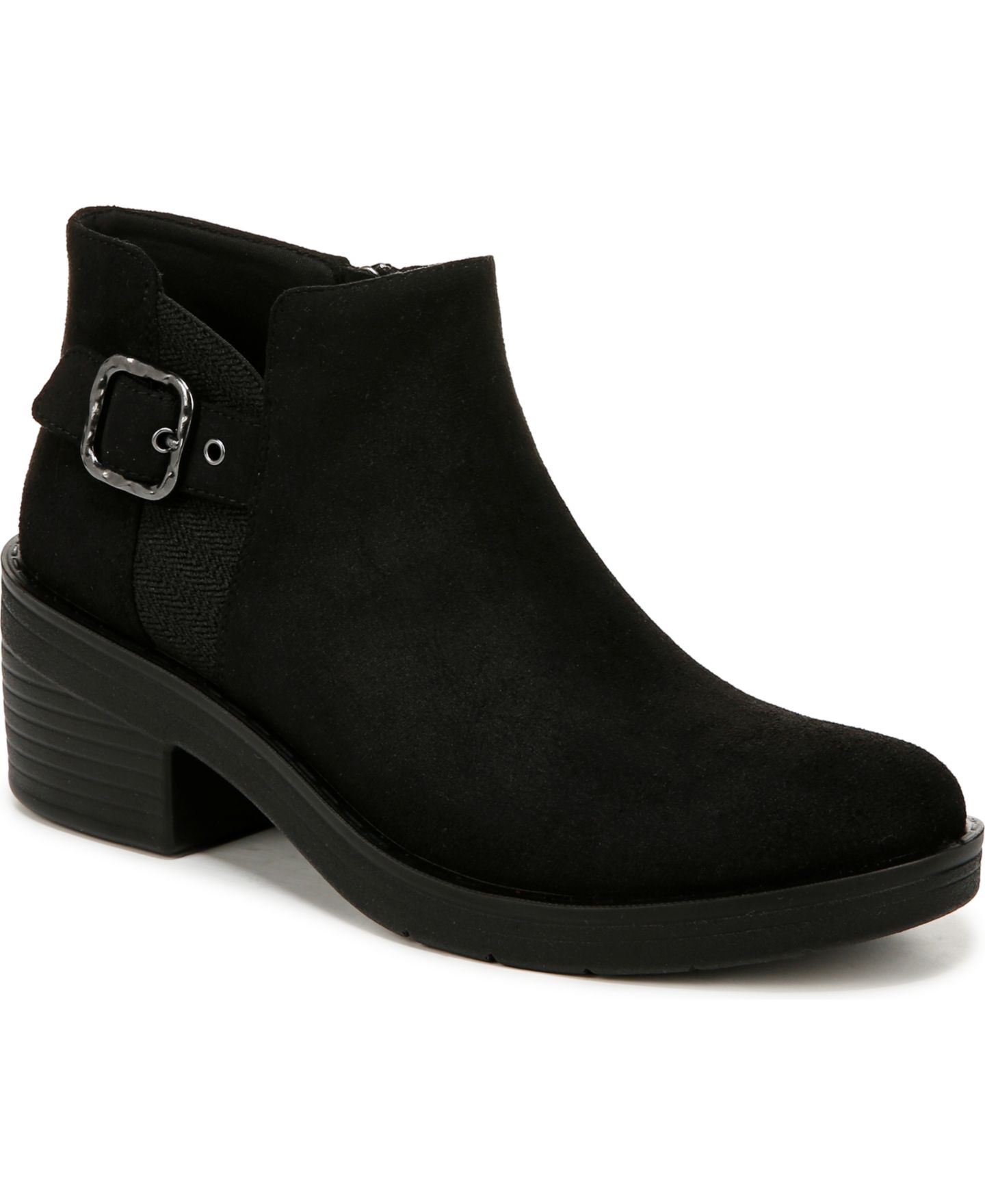 Женские ботинки Bzees LifeStride Oasis Zipper Short Booties, цвет: Чёрный — фото 1