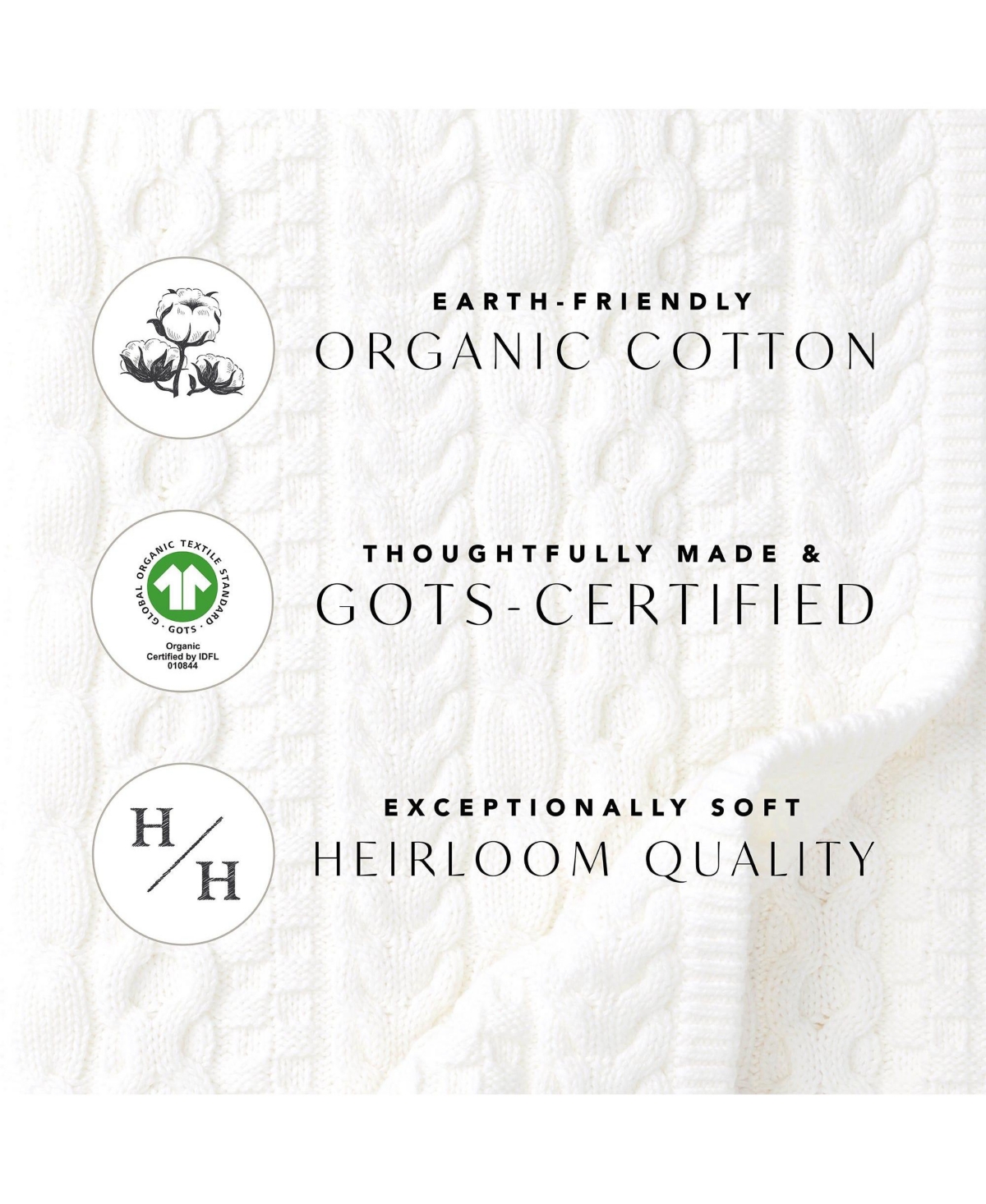 Hope & Henry Boys Organic Long Sleeve Fine Gauge Cable V-Neck Sweater