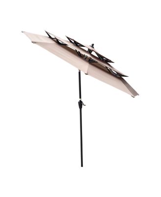 Streamdale Outdoor Patio Umbrella - 9Ft with Crank, Tilt, and Vents