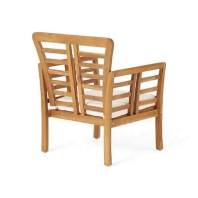 Acacia Wood Seating Set Weather-Resistant, Slatted Design