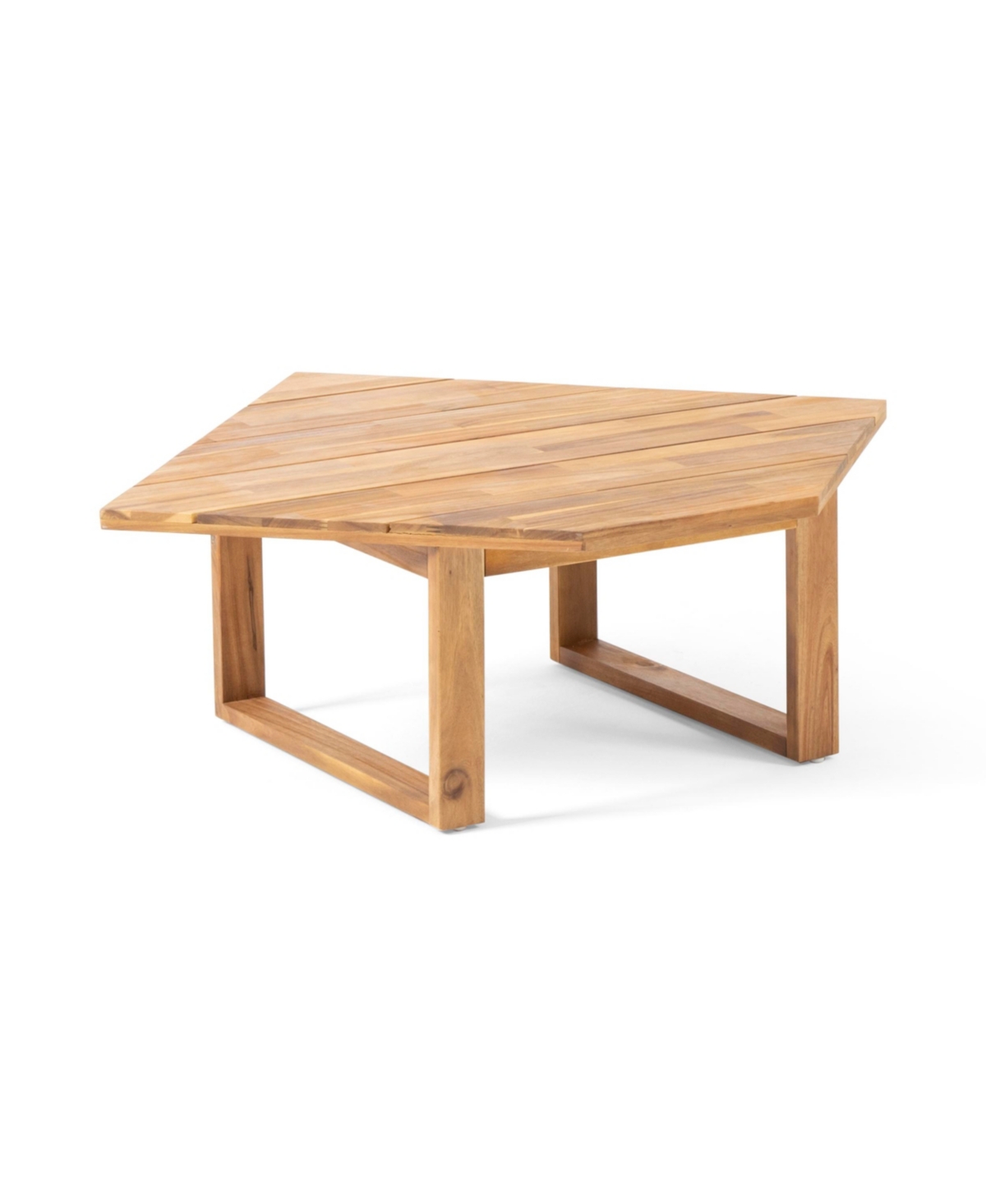 Streamdale Furniture Premium Acacia Wood Corner Chair and Coffee Table with Water-Resistant Cushions