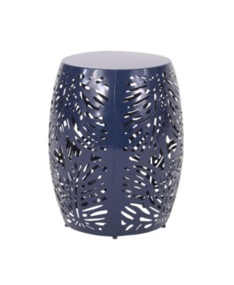 Modern Palm Leaf Side Table with Durable Iron Frame