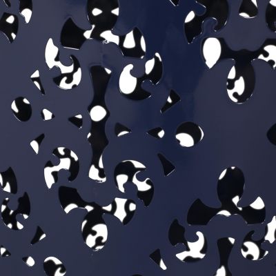 Elegant Iron Cut Side Table Set with Cylindrical Structure