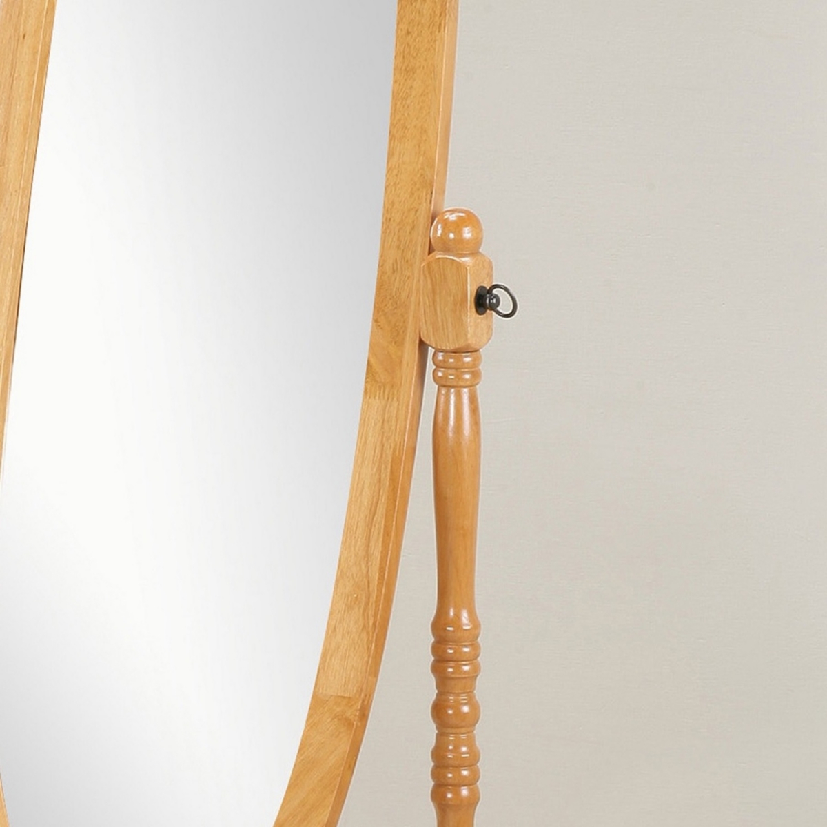 Streamdale Furniture Traditional Queen Anna Style Wood Floor Cheval Mirror,Finish - Oak