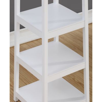 Streamdale Coat Rack w/ 3-Tier Storage Shelves in White Finish