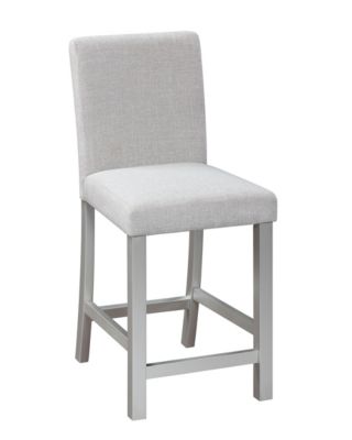 Elegant 5-Pc Wood Counter Dining Set w/ Upholstered Chairs