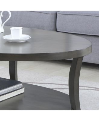 Contemporary Oval Shelf Coffee Table