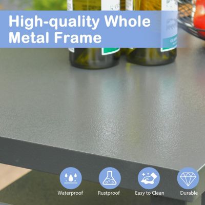 Premium Anti-Rust Outdoor Grill Cart with 83 Gallons of Storage