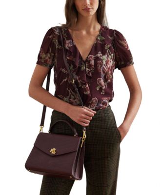 Lauren Ralph Lauren Embossed Leather Farrah Satchel - Macy display picture 1
