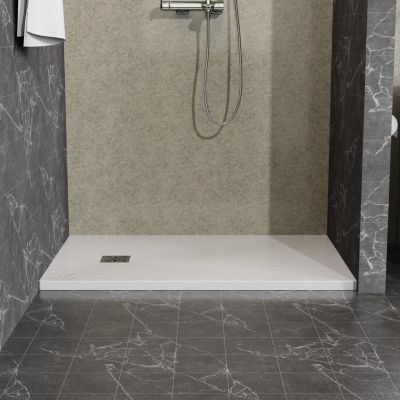 32"x48" White ABS & Acrylic Shower Base Combo