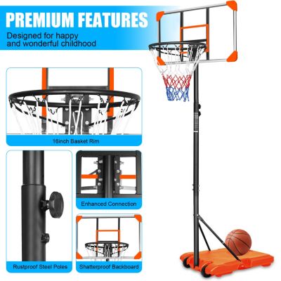 Adjustable Durable Basketball System for Indoor and Outdoor Play