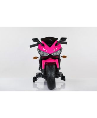 Streamdale Kids Ride-On Motorcycle w/ Lights & Training Wheels