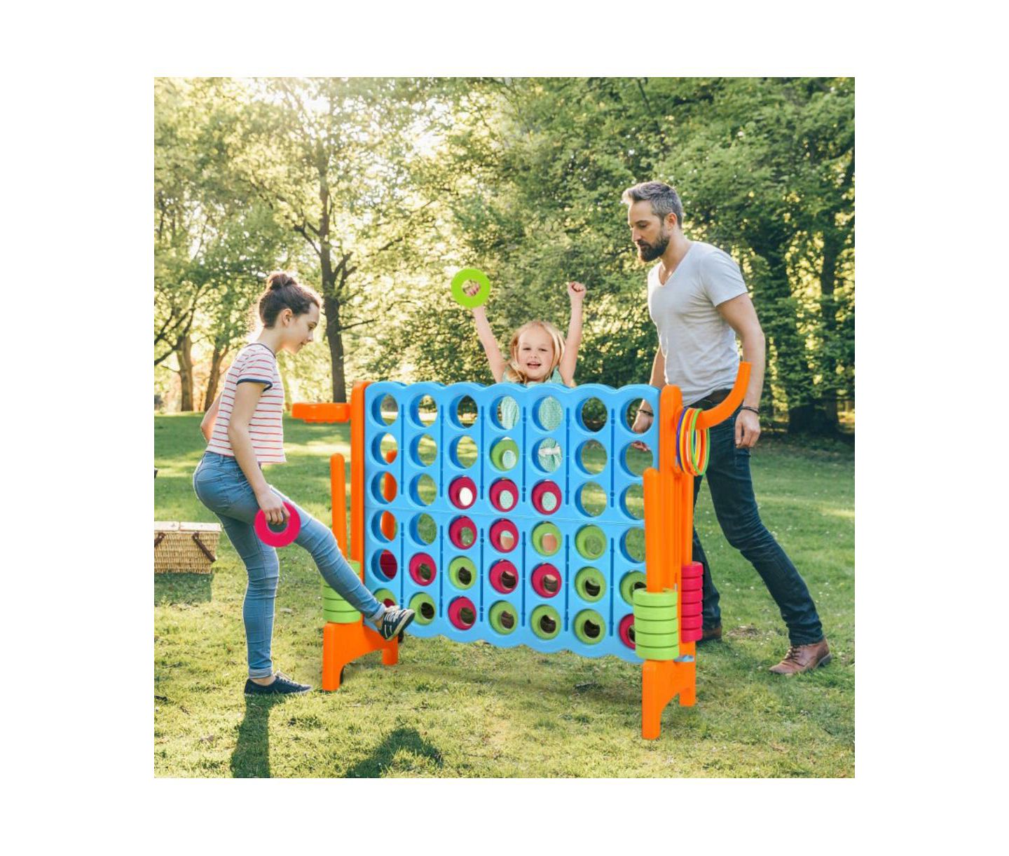 Детская настольная игра GIVIMO 4-to-Score Giant Board Game, Ages 3+, цвет: Оранжевый — фото 7