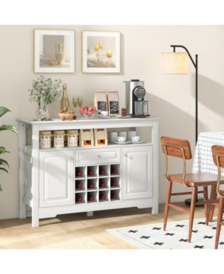 Buffet Sideboard Wine Liquor Coffee Bar Cabinet with Removable Wine Rack
