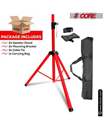 5Core 72" Tall Adjustable Speaker Stands – Tripod Studio Monitor Stands, 132 Lb Capacity, Pair