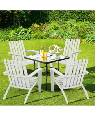 Outdoor Patio Acacia Wood Adirondack Lounge Armchair