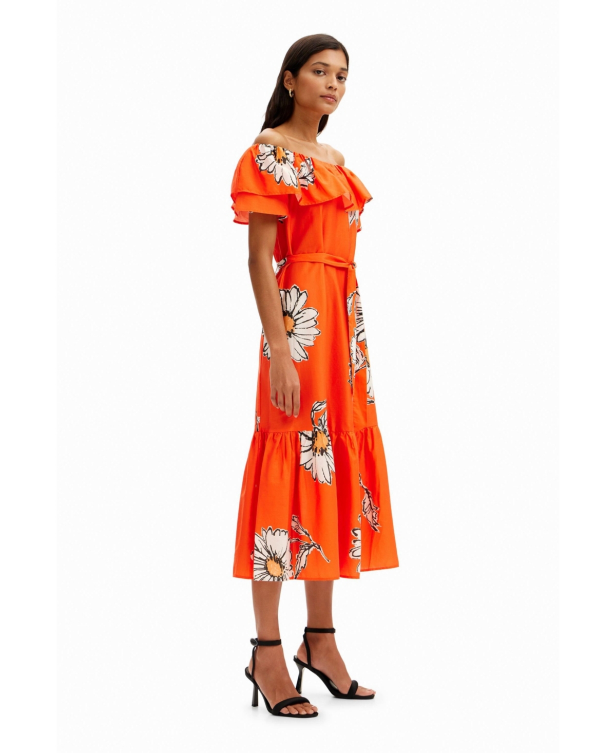 Desigual Women's Daisy ruffle midi dress