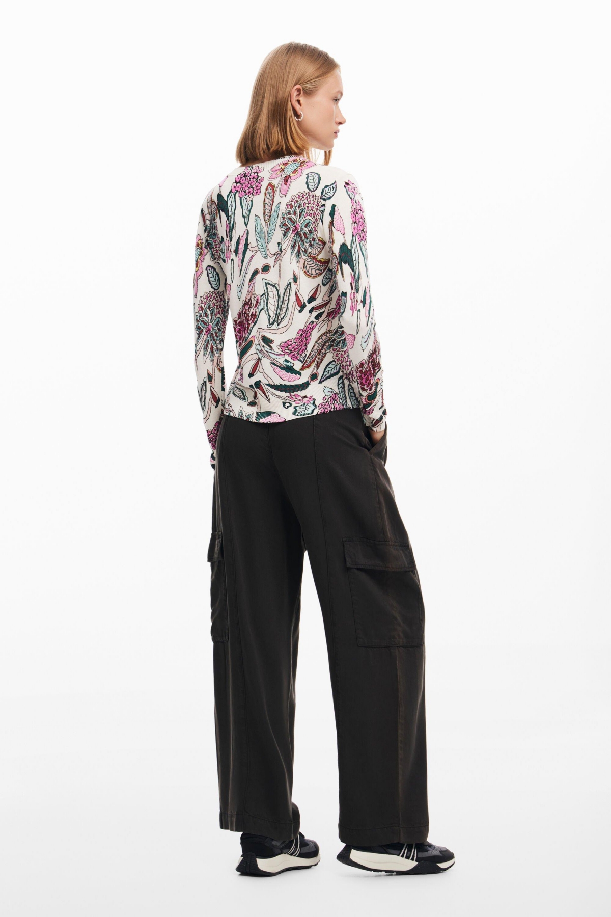Desigual Women's Sweater with floral details