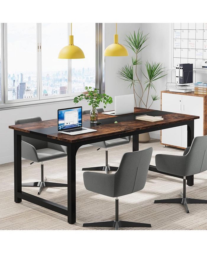 Tribesigns Modern Computer Desk, 160 cm x 80 cm Large Office Desk Study ...